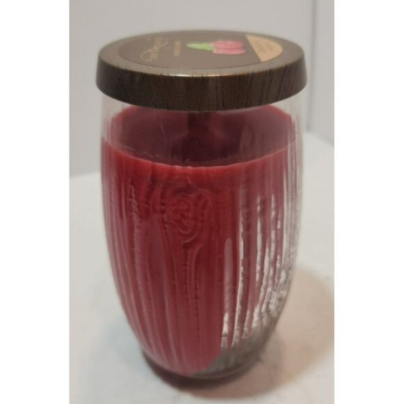 Yankee Candle Woodwick Crackling Lumiwick Raspberry Large Jar 22 Oz New - Picture 6 of 10